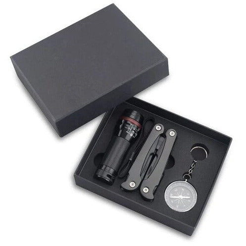 multi function pliers torch compass gift set
