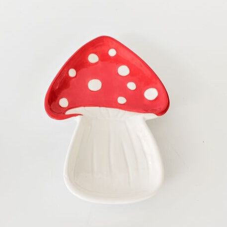 ceramic mushroom toadstool plate