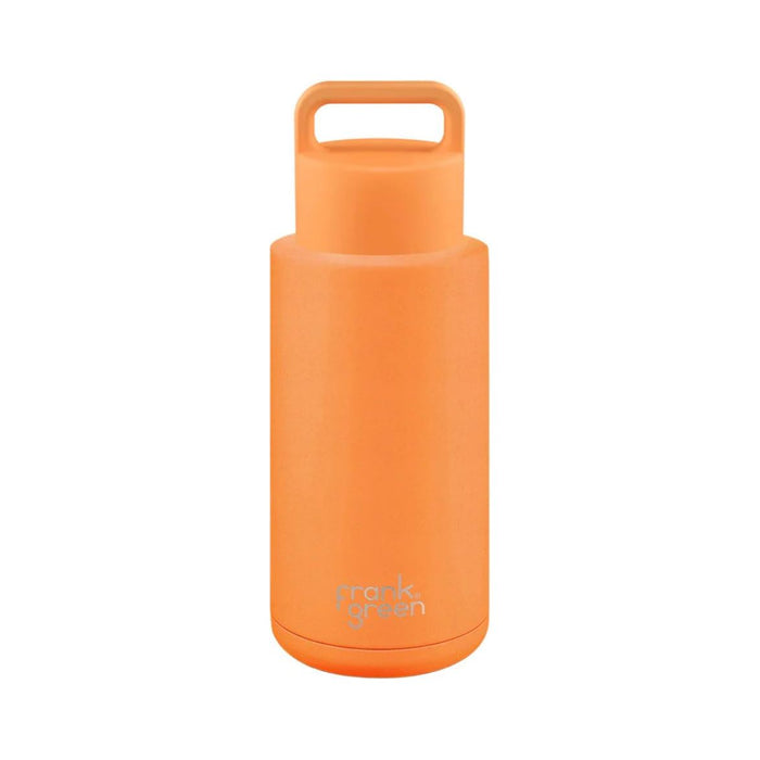 Frank Green 34oz Grip Lid Stainless Steel Ceramic Reusable Bottle Neon Orange