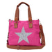 new star canvas raspberry hot punk tote bag