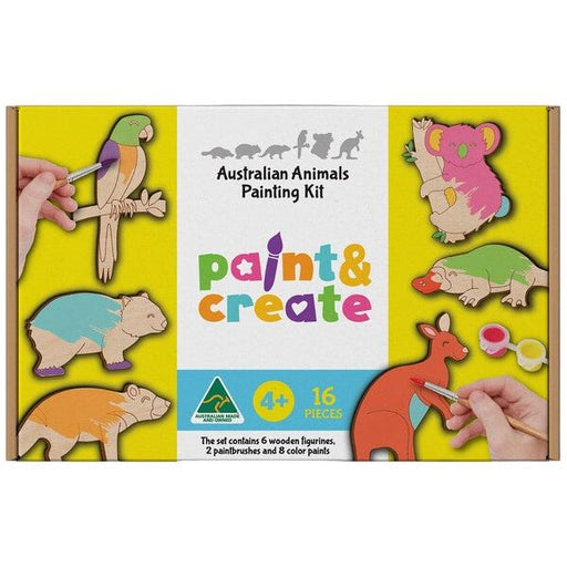 paint wooden australian animals kit