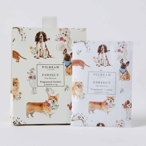 scented sachets for wardrobe clothes and car with dog images