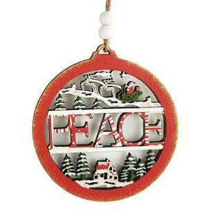 peace bauble hanging decoration