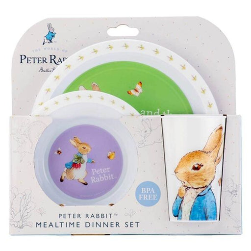 peter rabbit 3 piece mealtime dinner set