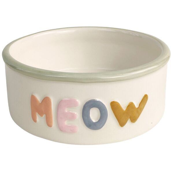 Urban Products Perfect Pets Meow White Cat Bowl