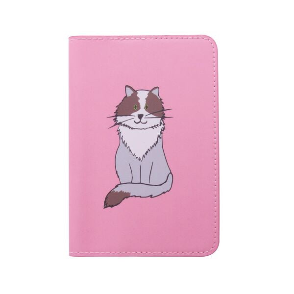 pink cat passport holder