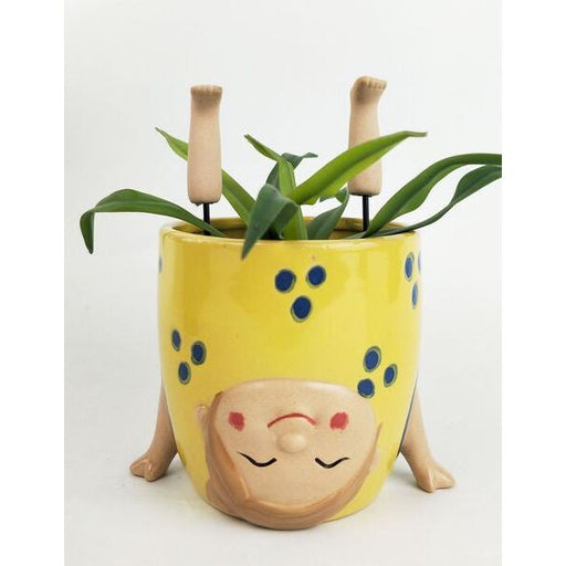 quirky girl pot for plants discounted