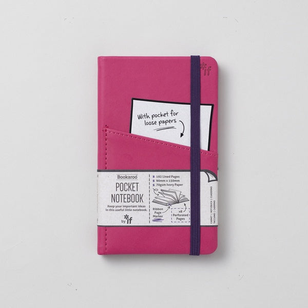 A6 Pocket pink notbook ruled pages