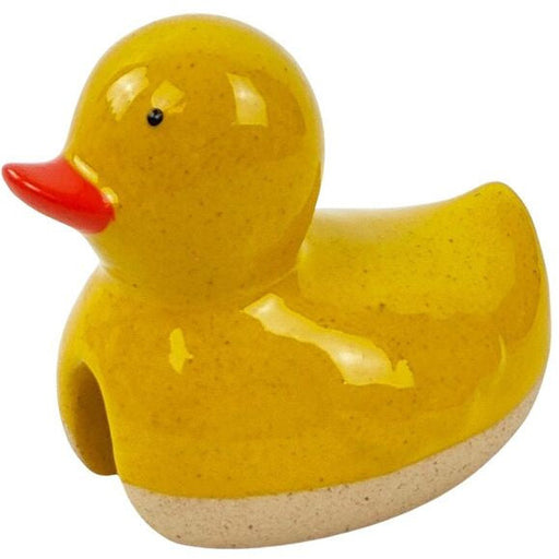 rubber duck looking ceramic pot hanger