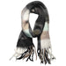 soft black and green winter scarf