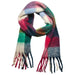 soft winter quincey scarf red and green colourful