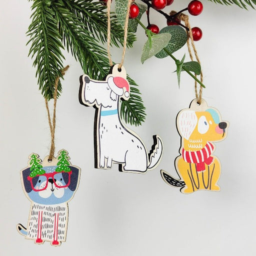quirky dog hanging decorations