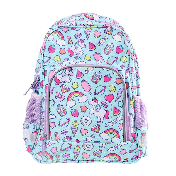 kids rainbow unircorn kinder and school backpack