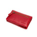 vegan leather raspberry red wallet