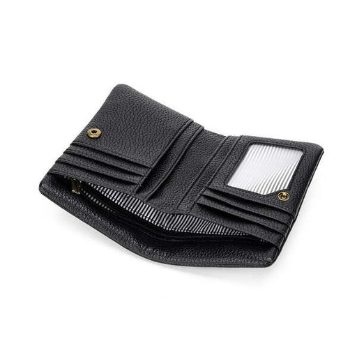 mini black wallet for women vegan leather