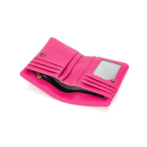 vegan leather pink purse wallet for women