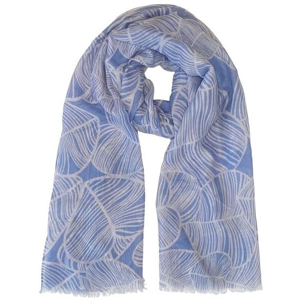 light blue leaf summer scarf
