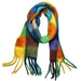 quincey blue and colourful warm winter scarf