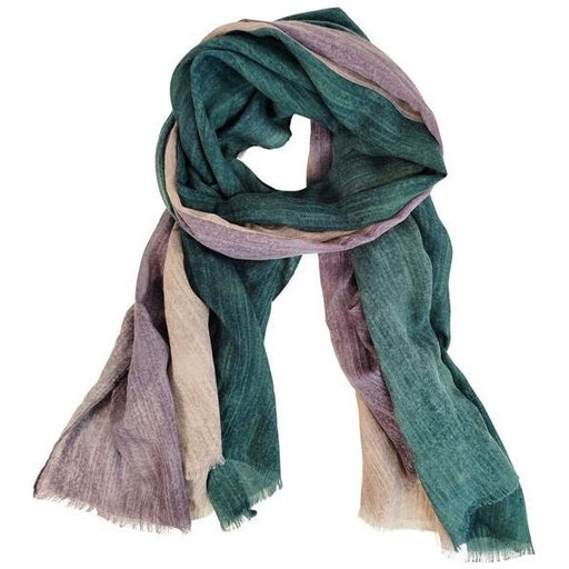 Green and Purple lightweight summer scarf 