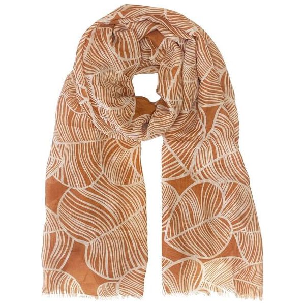 brown leaf scarf for women genesis