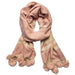 womens pink scarf with pom poms