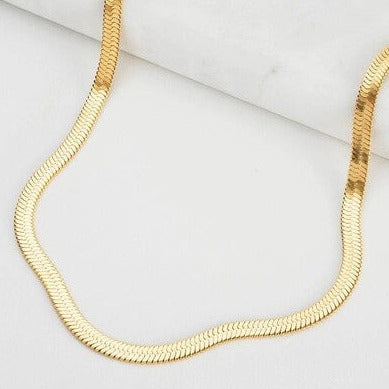 gold snake chain necklace by zafino