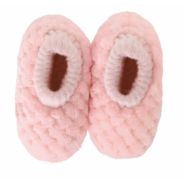 baby fluffy slippers pink