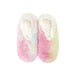 kids rainbow fluffy slippers non slip sole