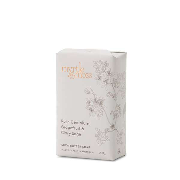 myrtle & moss rose geranium soap