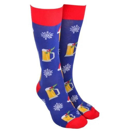blue beer socks for christmas