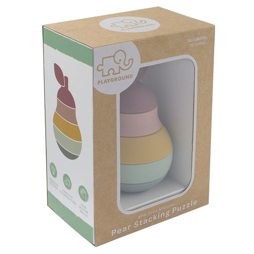 silicone stacking pear puzzle for baby