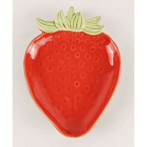 starwberry ceramic serving dish for kitchen