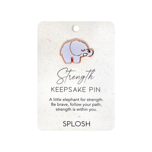 Elephant Strength keepsake pin