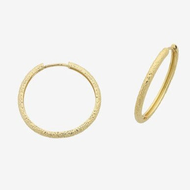liberte suvi gold textured hoop earrings