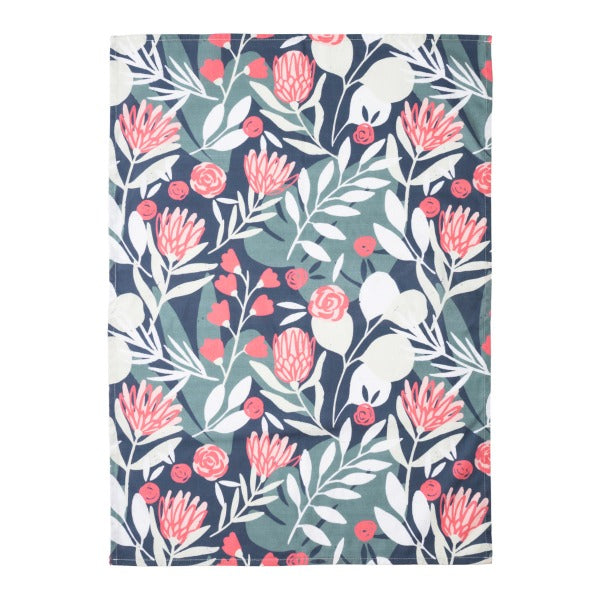 floral print tea towel