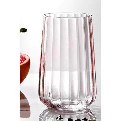 set of four highball tumblers pink