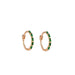 mini higgie emerald green and rose gold earrings for women