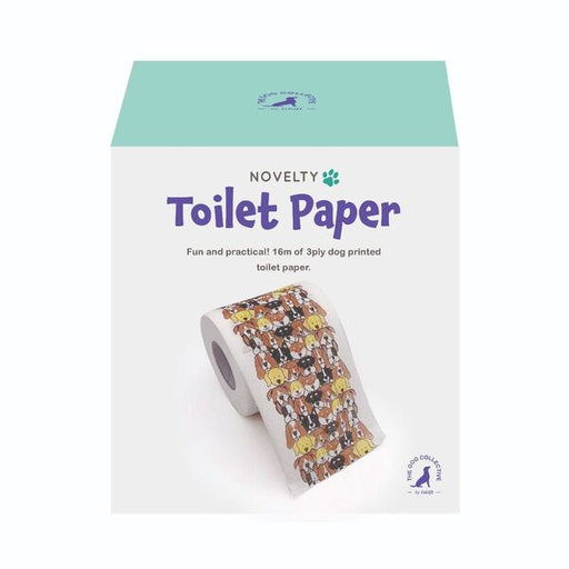 toilet paper with dogs printed