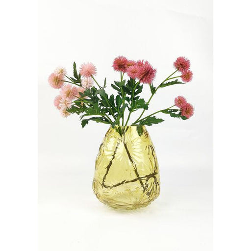 glass vase yellow