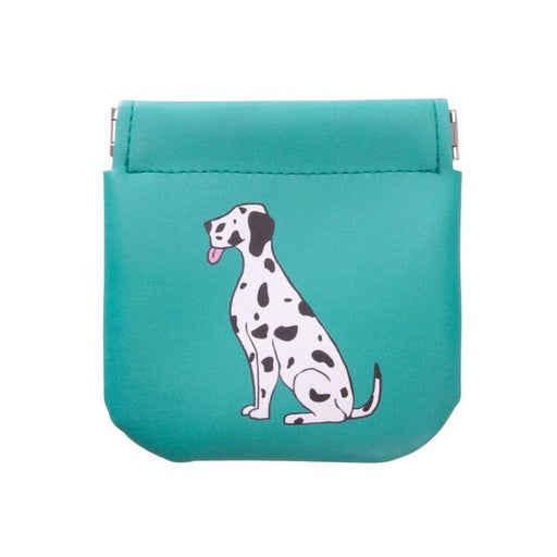 dalmation dog green travel pouch for handbag