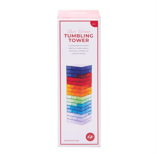 clear winner tumbling tower transparent pieces colourful