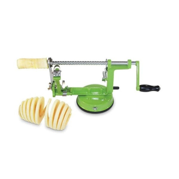 peel slice and core gadget for fruit