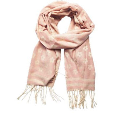 Pink Floral Daisy Scarf