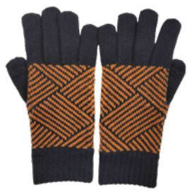 Products Eliana Geo Black & Brown Gloves