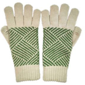 Eliana Geo Green Wimnter Fashion Gloves