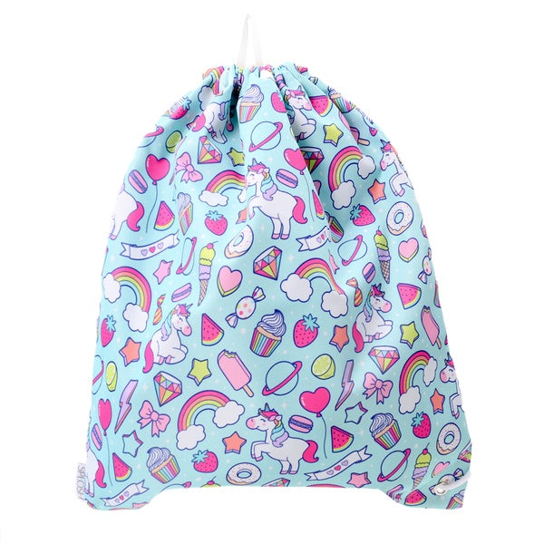 swimming library bag for kids unicorn rainbow
