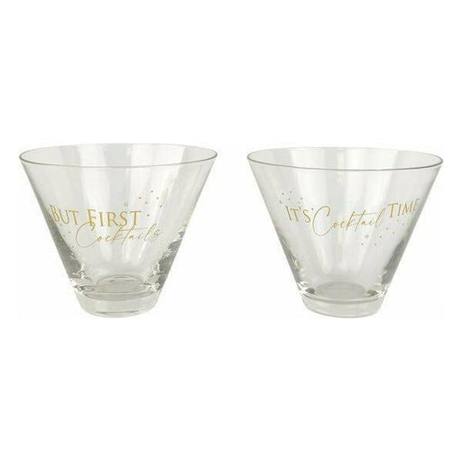set of two cocktail glasses