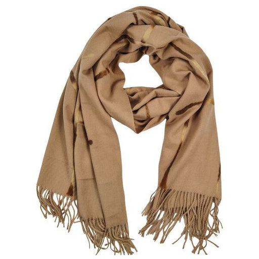 paisley beige winter scarf on sale