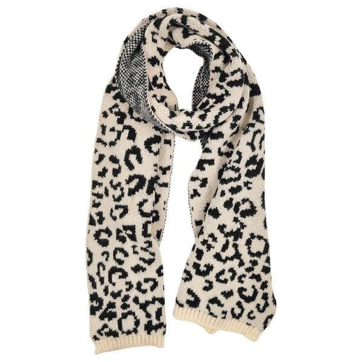 clack and white leopard print discount sale scarf