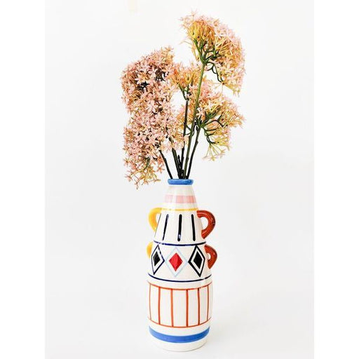 harlequin colourful artistic vase for flowers large